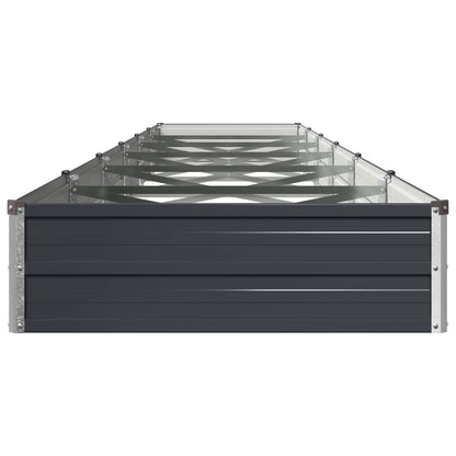 vidaXL Raised Garden Bed Anthracite 480 x 80 x 24 cm cold-rolled steel
