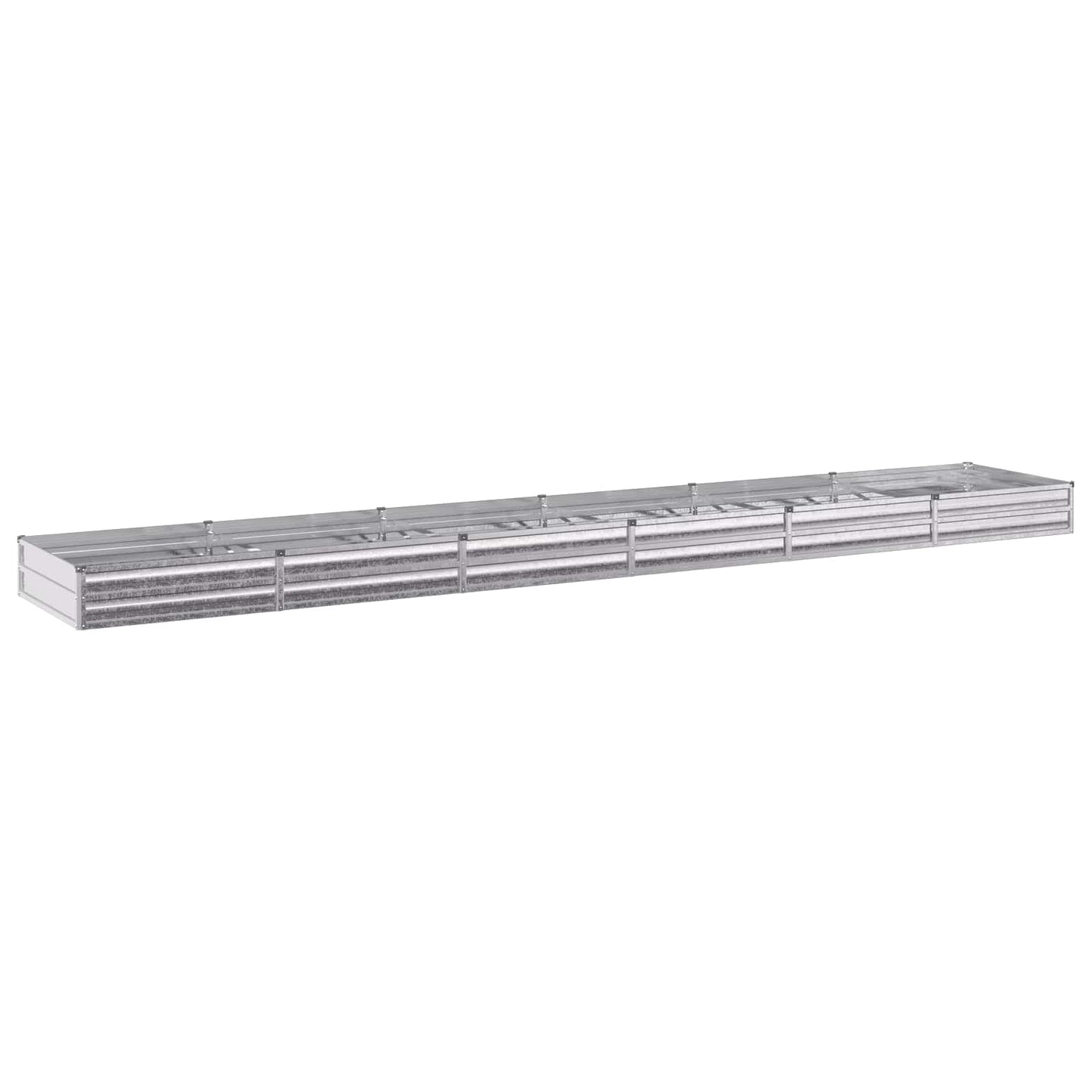 vidaXL Raised Garden Bed Silver 480 x 80 x 24 cm galvanized