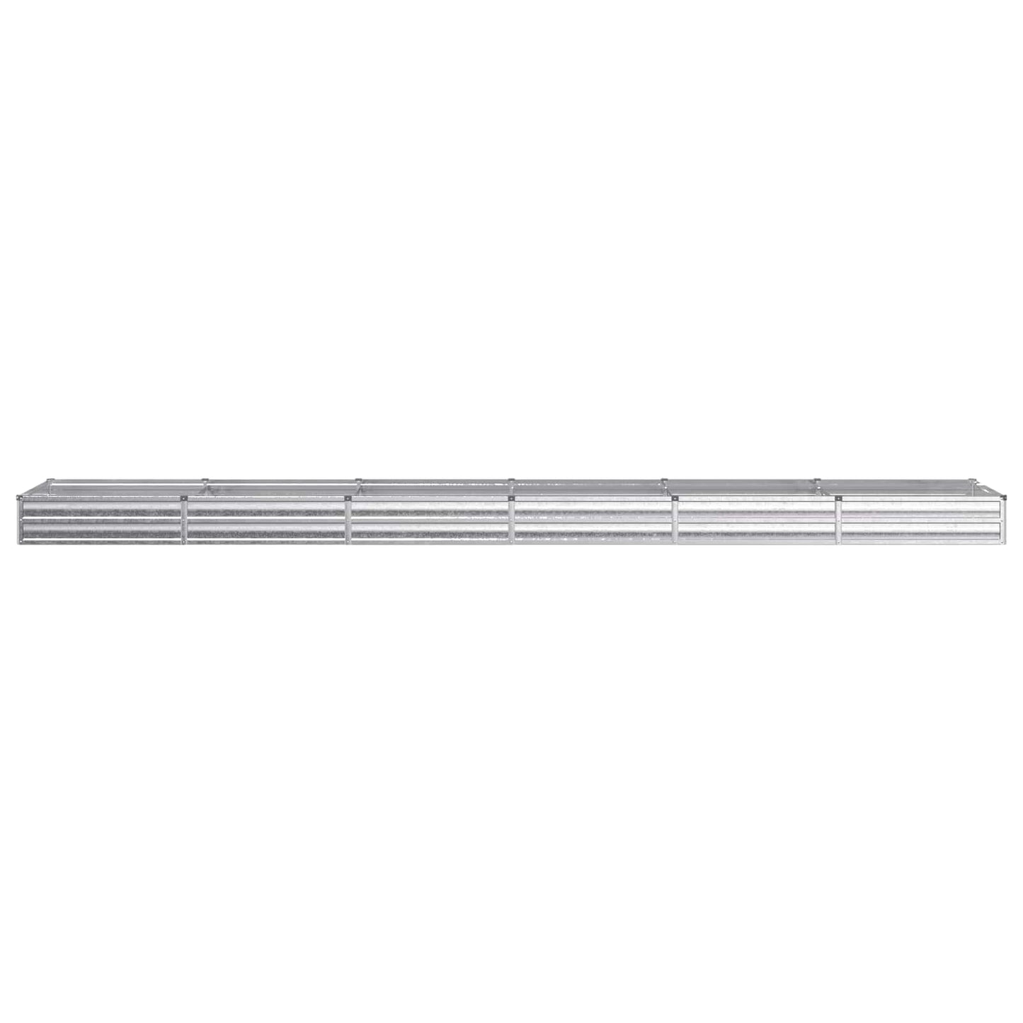 vidaXL Raised Garden Bed Silver 480 x 80 x 24 cm galvanized
