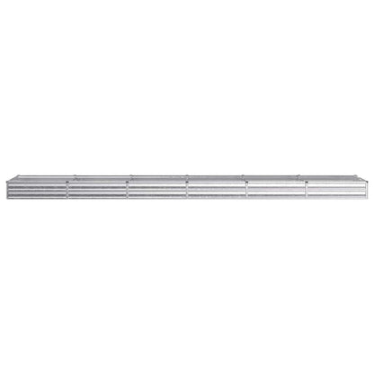 vidaXL Raised Garden Bed Silver 480 x 80 x 24 cm galvanized