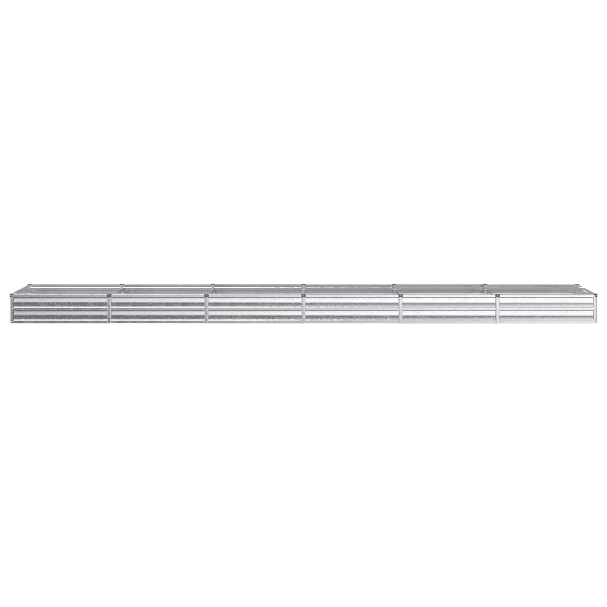 vidaXL Raised Garden Bed Galvanised Silver 480 x 80 x 24 cm