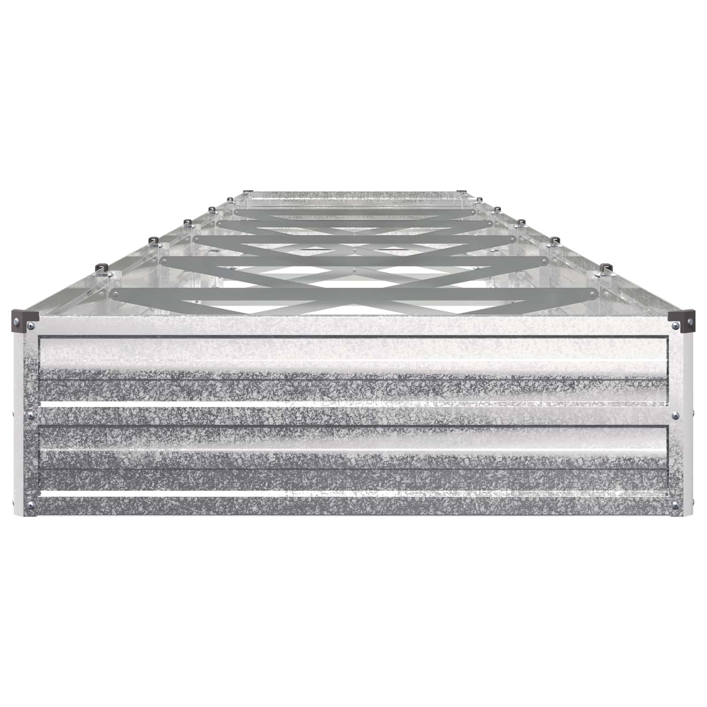 vidaXL Raised Garden Bed Silver 480 x 80 x 24 cm galvanized