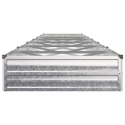 vidaXL Raised Garden Bed Silver 480 x 80 x 24 cm galvanized