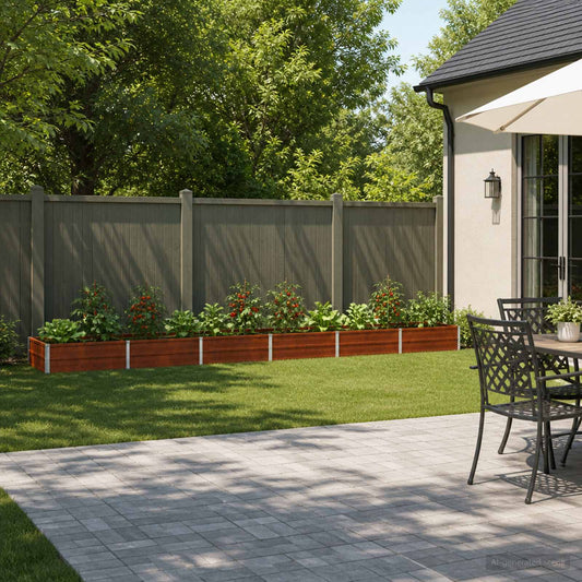 vidaXL Raised Garden Bed Rusty 480 x 80 x 24 cm corton