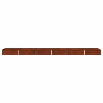 vidaXL Raised Garden Bed Rusty 480 x 80 x 24 cm corton