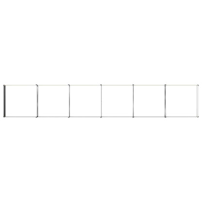 vidaXL Raised Garden Bed Ivory 480 x 80 x 24 cm cold-rolled steel
