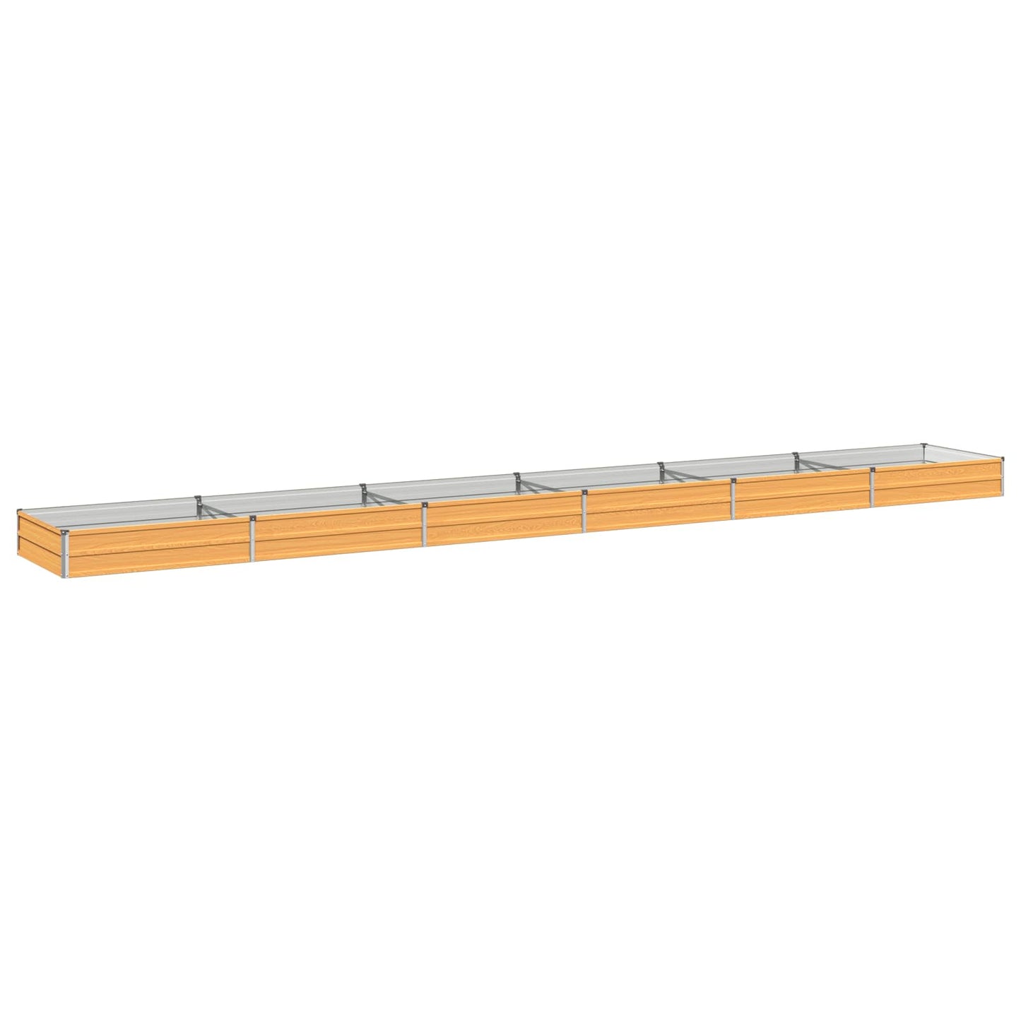 vidaXL Raised Garden Bed Natural 600 x 80 x 24 cm cold-rolled steel