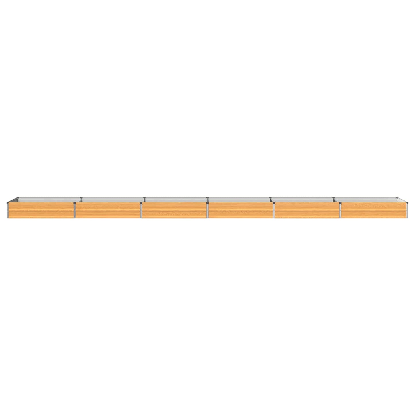vidaXL Raised Garden Bed Natural 600 x 80 x 24 cm cold-rolled steel