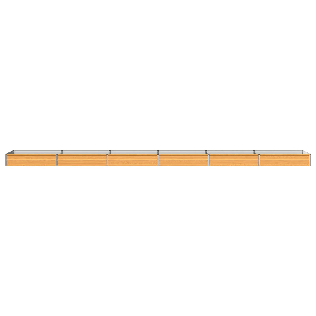 vidaXL Raised Garden Bed Wood Natural 600 x 80 x 24 cm