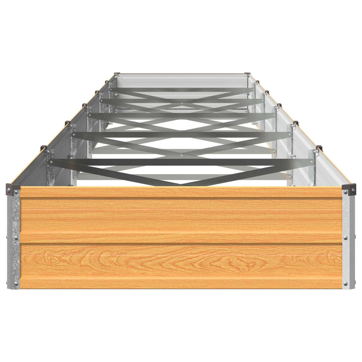 vidaXL Raised Garden Bed Wood Natural 600 x 80 x 24 cm