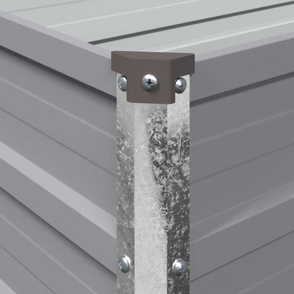 vidaXL Raised Garden Bed Grey 600 x 80 x 24 cm cold-rolled steel