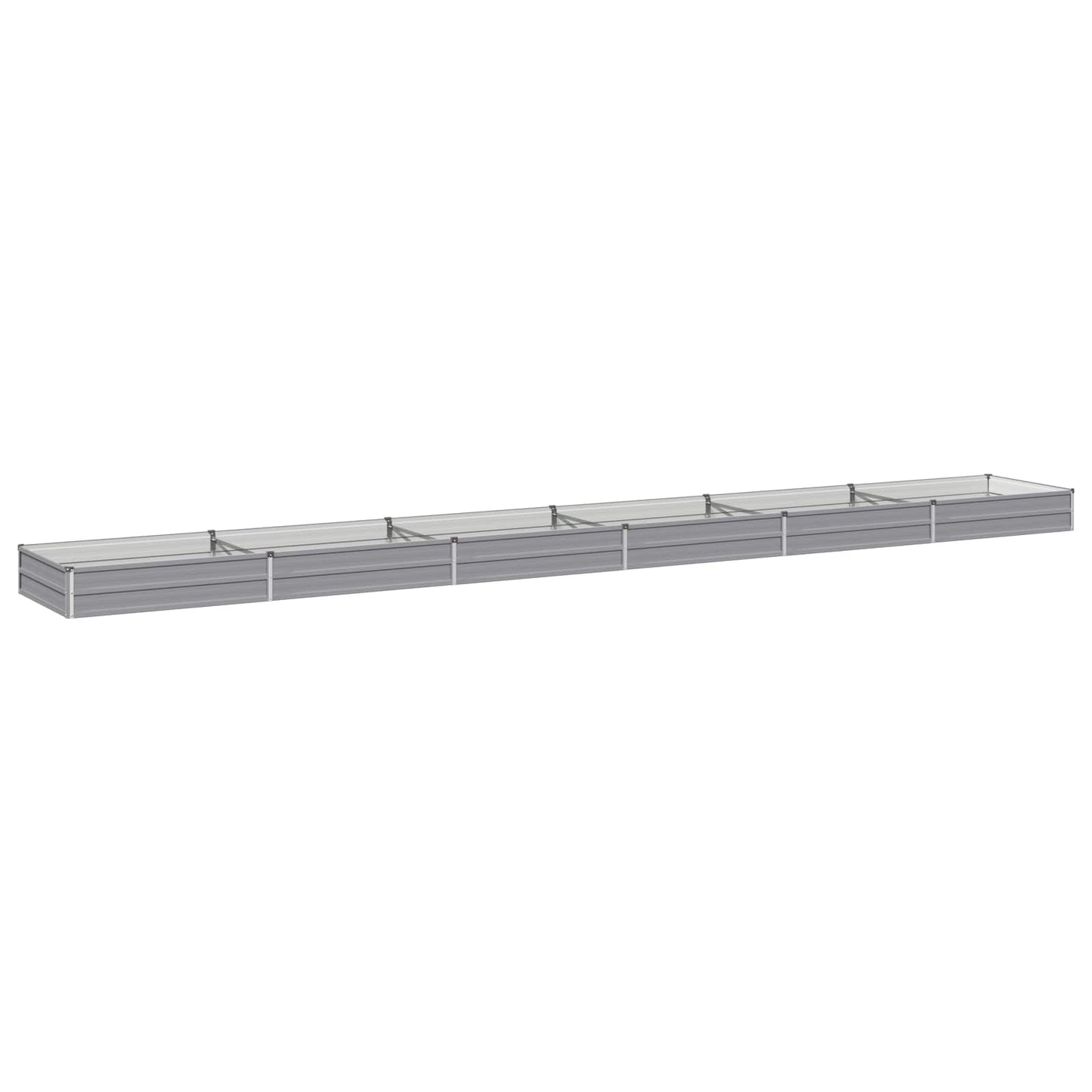 vidaXL Raised Garden Bed Grey 600 x 80 x 24 cm cold-rolled steel
