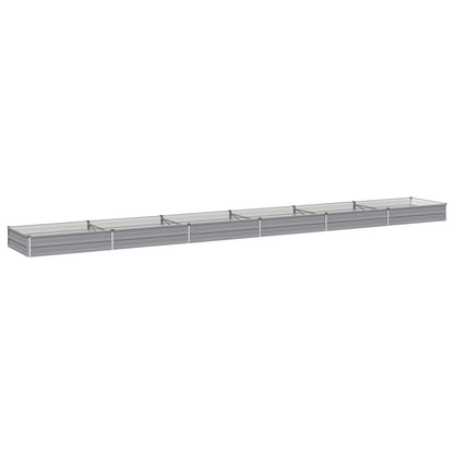 vidaXL Raised Garden Bed Grey 600 x 80 x 24 cm cold-rolled steel