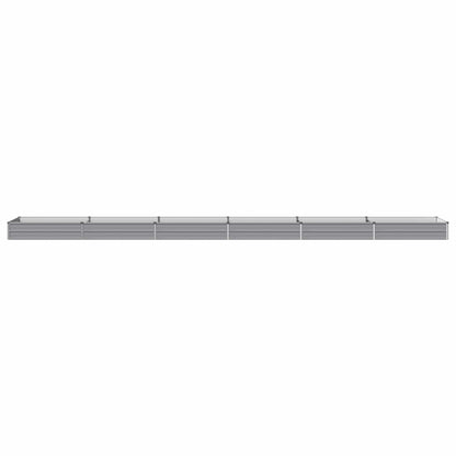 vidaXL Raised Garden Bed Grey 600 x 80 x 24 cm cold-rolled steel