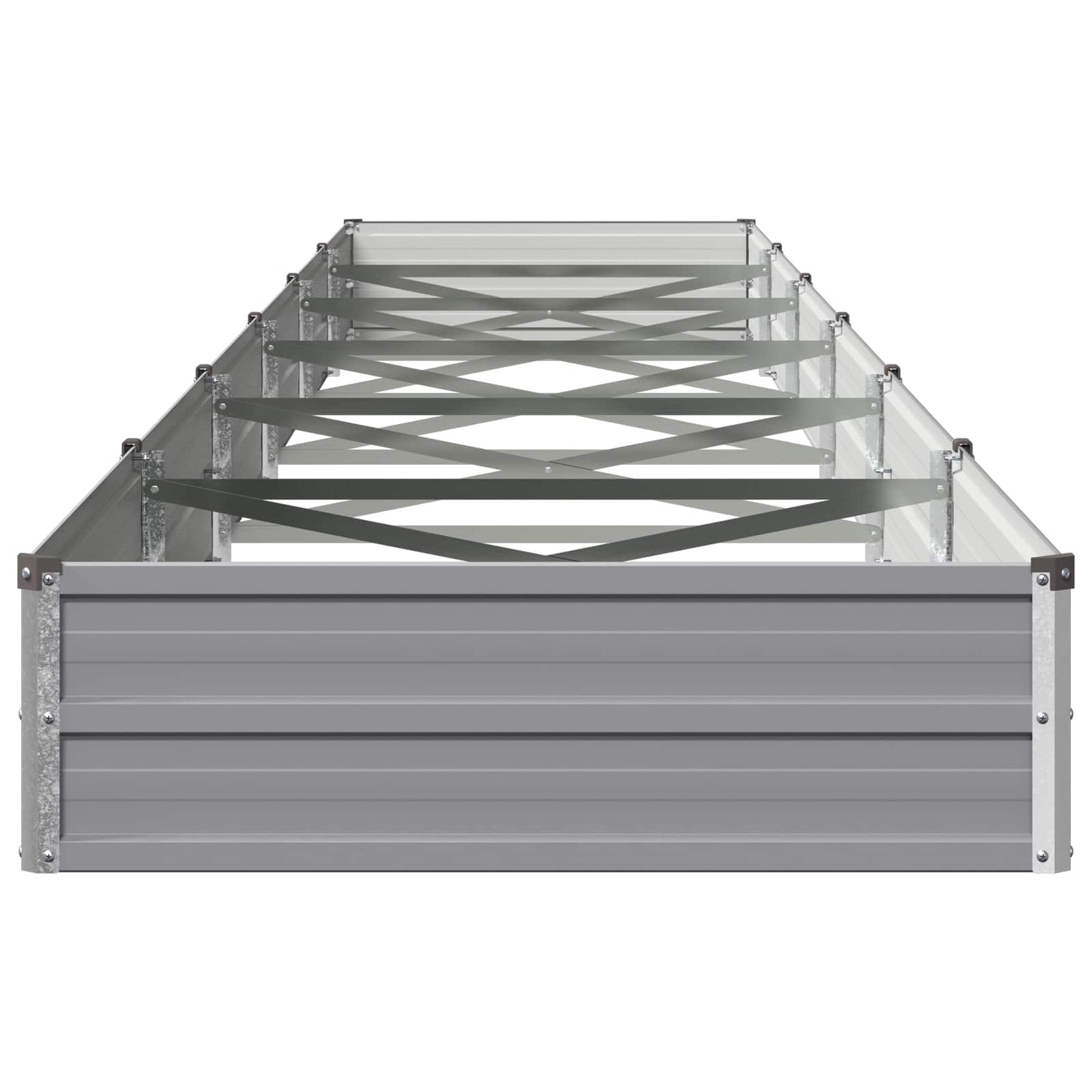 vidaXL Raised Garden Bed Grey 600 x 80 x 24 cm cold-rolled steel