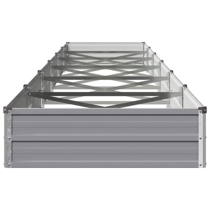 vidaXL Raised Garden Bed Grey 600 x 80 x 24 cm cold-rolled steel
