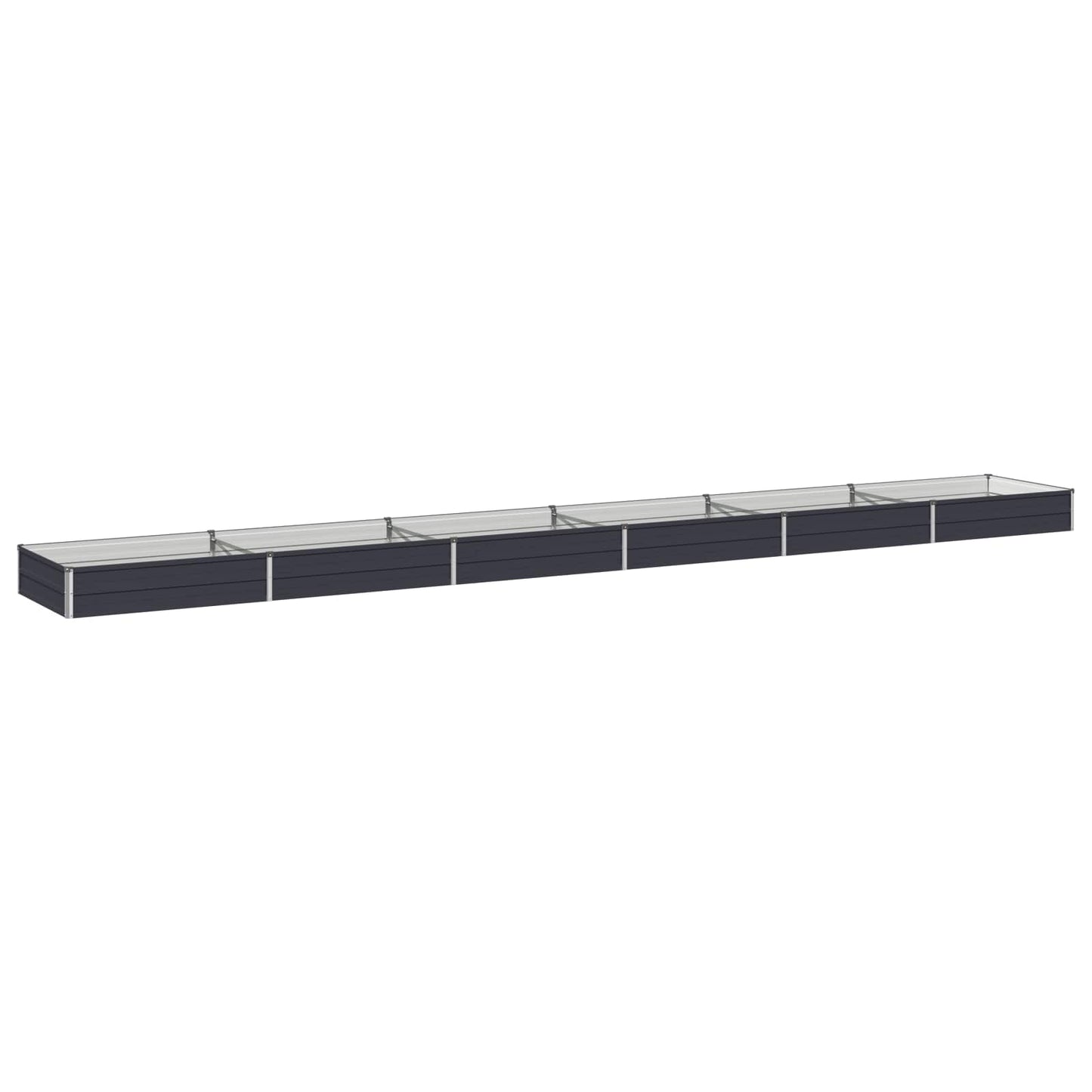 vidaXL Raised Garden Bed Anthracite 600 x 80 x 24 cm cold-rolled steel
