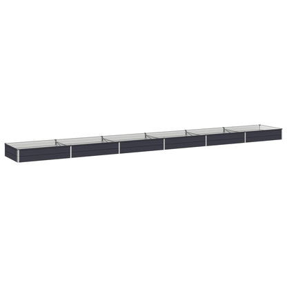 vidaXL Raised Garden Bed Anthracite 600 x 80 x 24 cm cold-rolled steel