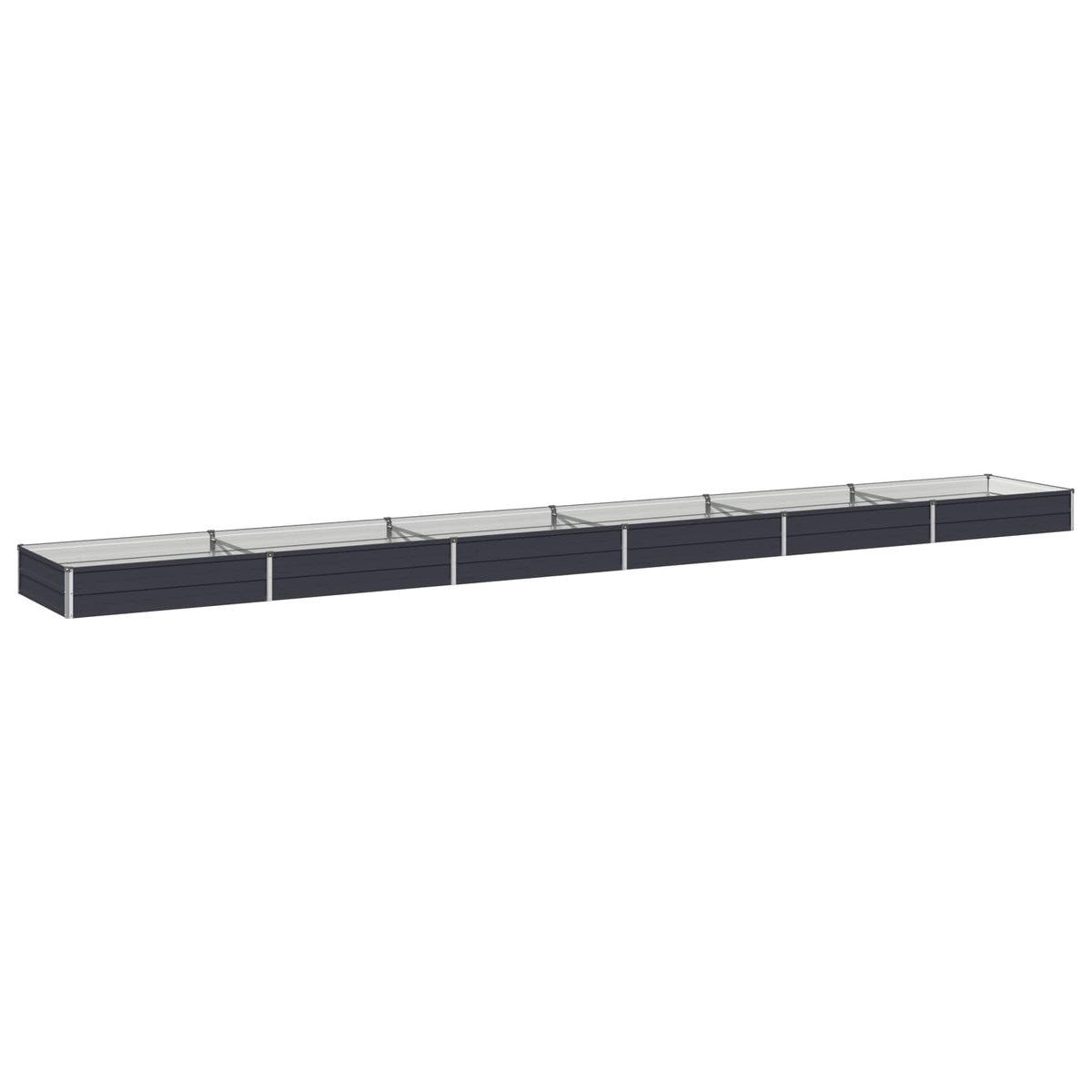 vidaXL Raised Garden Bed Anthracite 600 x 80 x 24 cm Galvanised Steel