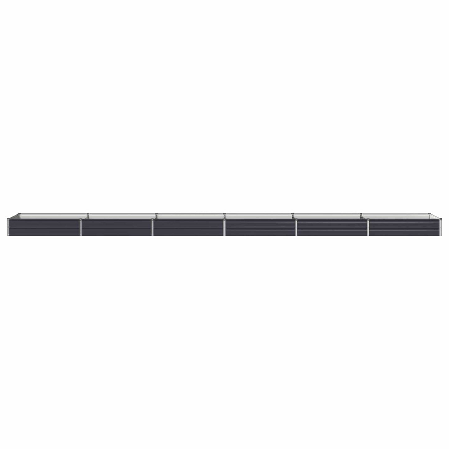 vidaXL Raised Garden Bed Anthracite 600 x 80 x 24 cm cold-rolled steel