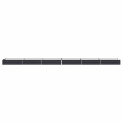vidaXL Raised Garden Bed Anthracite 600 x 80 x 24 cm cold-rolled steel