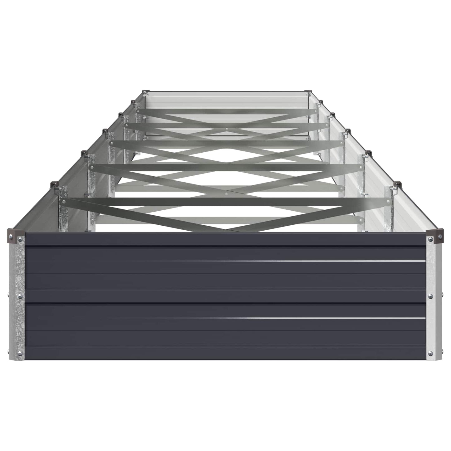 vidaXL Raised Garden Bed Anthracite 600 x 80 x 24 cm cold-rolled steel