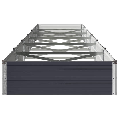 vidaXL Raised Garden Bed Anthracite 600 x 80 x 24 cm cold-rolled steel