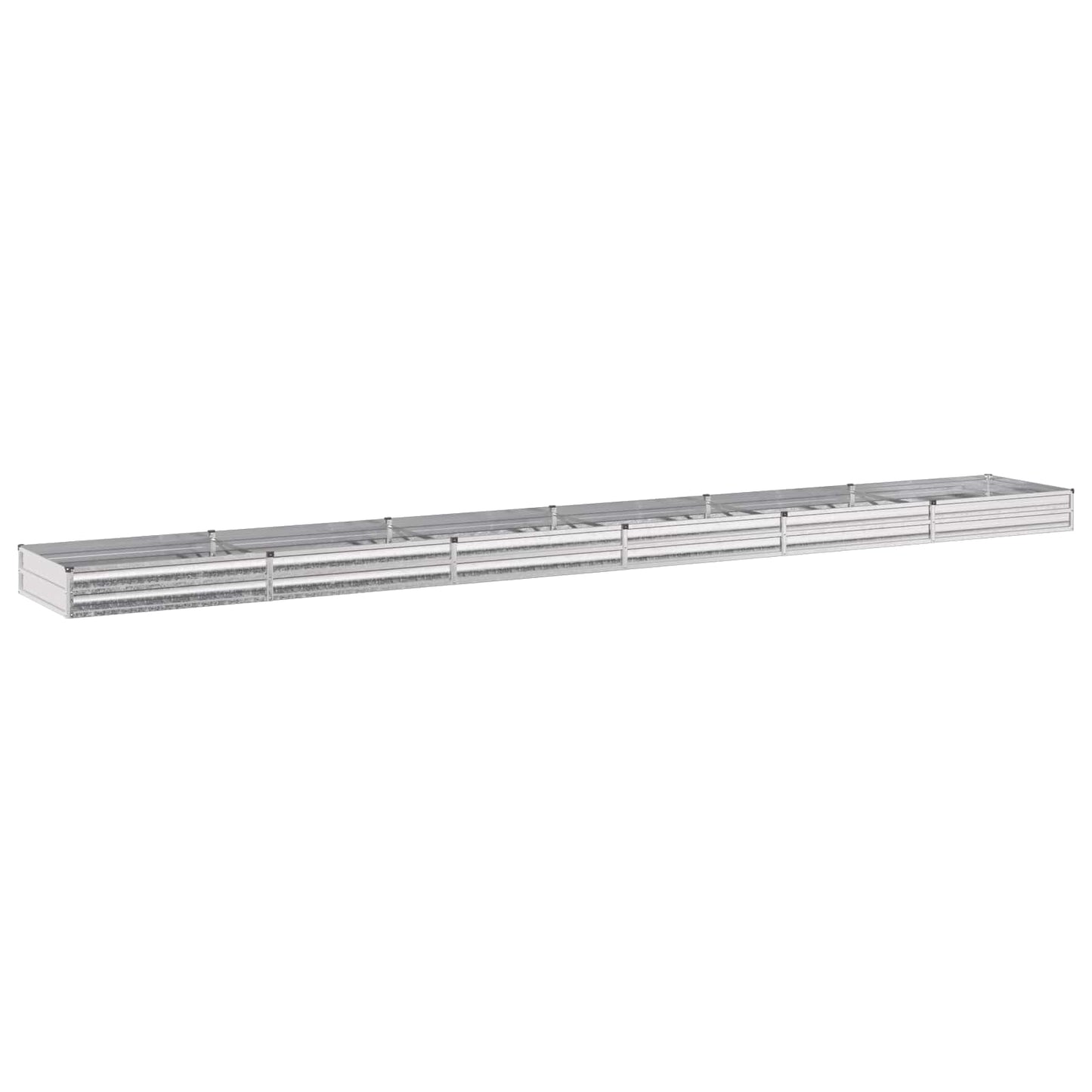 vidaXL Raised Garden Bed Silver 600 x 80 x 24 cm galvanized