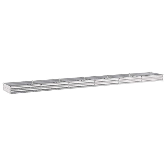 vidaXL Raised Garden Bed Silver 600 x 80 x 24 cm galvanized
