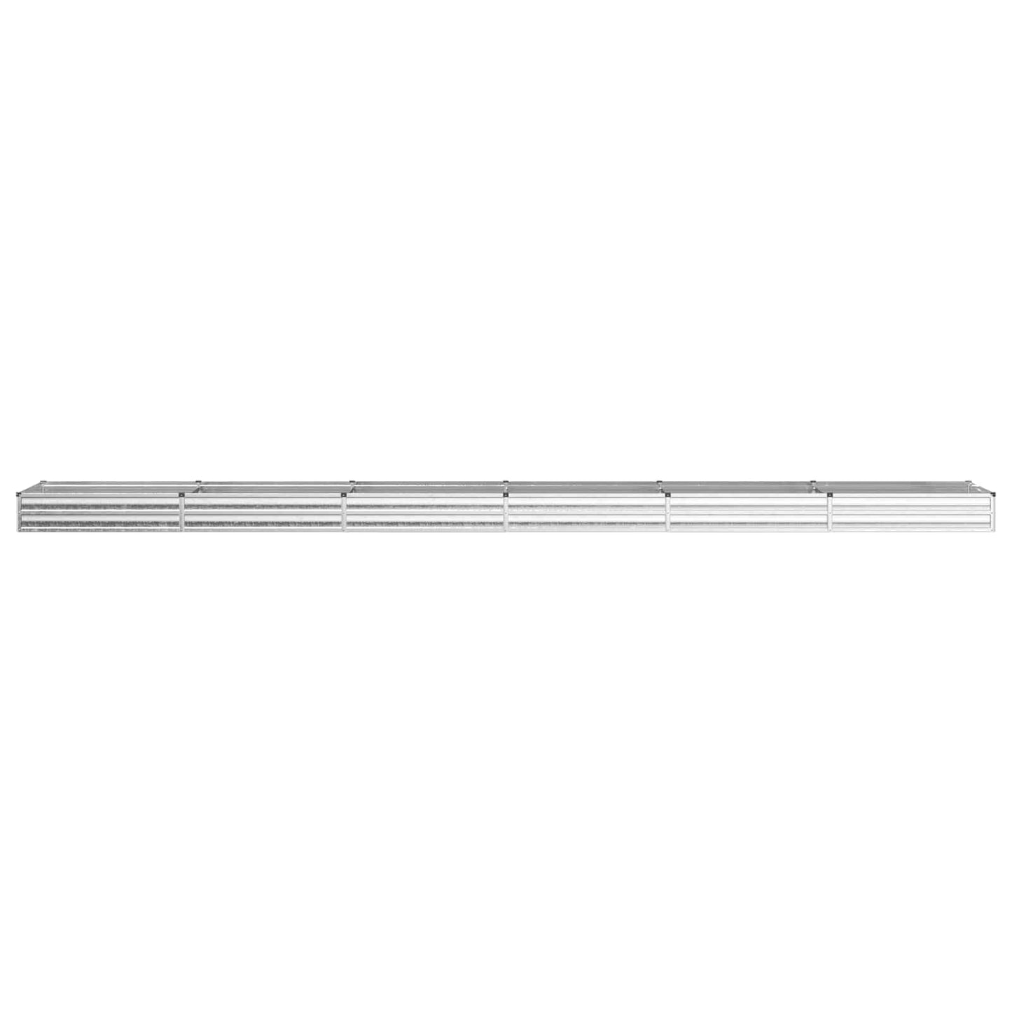 vidaXL Raised Garden Bed Silver 600 x 80 x 24 cm galvanized