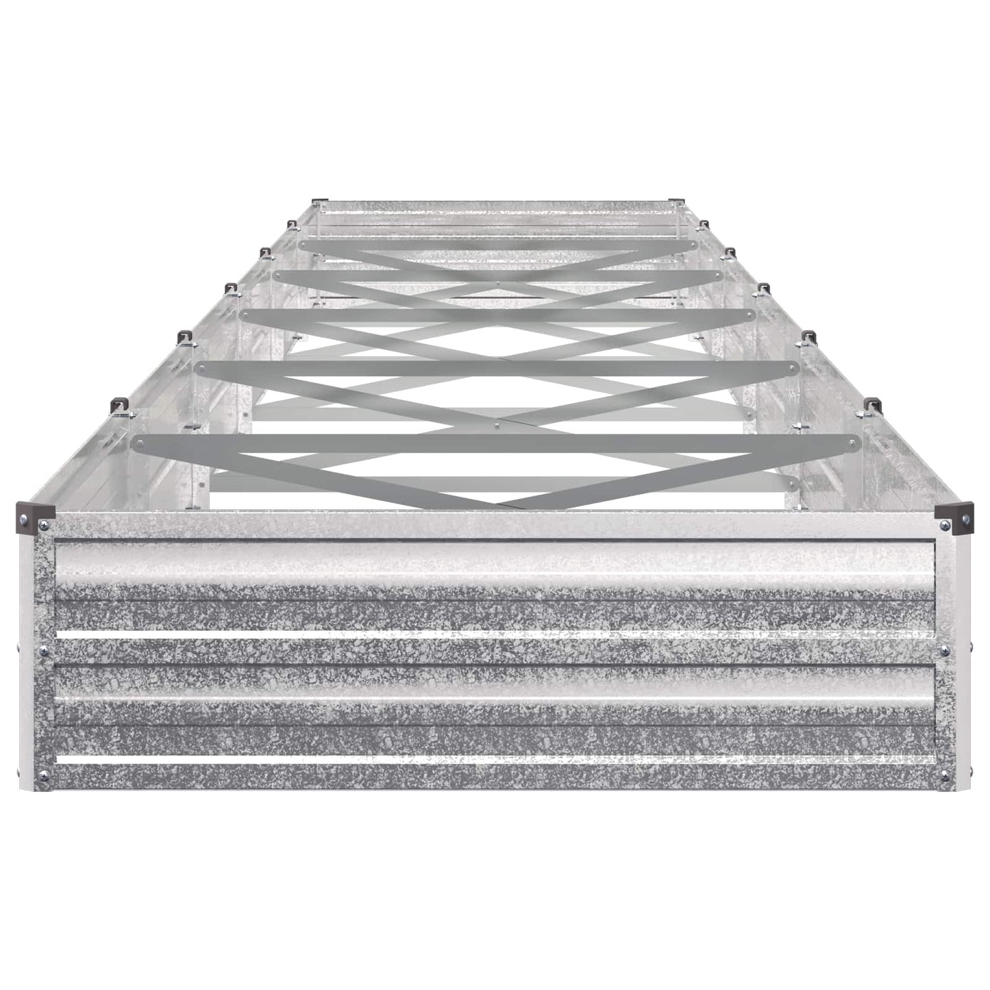 vidaXL Raised Garden Bed Silver 600 x 80 x 24 cm galvanized