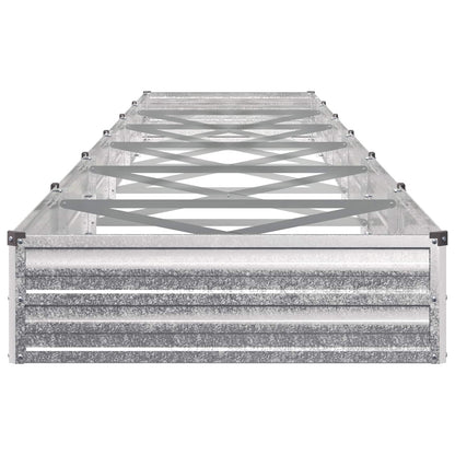 vidaXL Raised Garden Bed Silver 600 x 80 x 24 cm galvanized