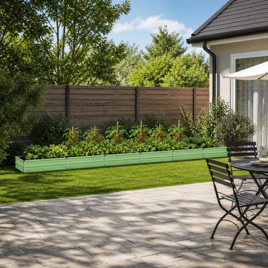 vidaXL Raised Garden Bed Pastel Green 600 x 80 x 24 cm