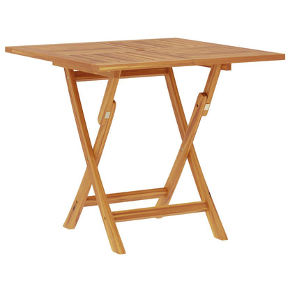 vidaXL 3 Piece Folding Garden Bistro Set Natural Solid Teak Wood