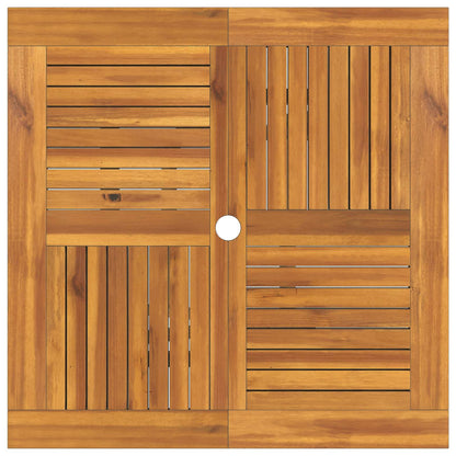 vidaXL 3 Piece Folding Garden Bistro Set Natural Solid Teak Wood