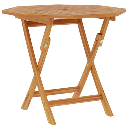 vidaXL 5 Piece Folding Garden Bistro Set Natural Solid Teak Wood