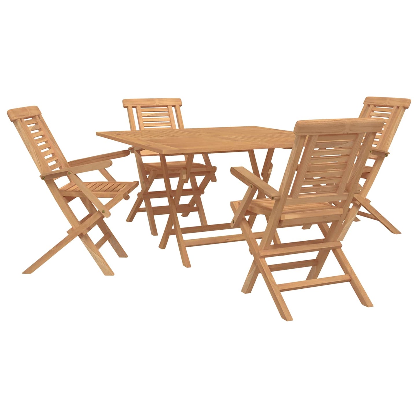 vidaXL Garden Set 5 pcs Brown Solid Teak Wood