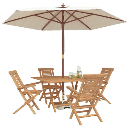 vidaXL Garden Set 5 pcs Brown Solid Teak Wood