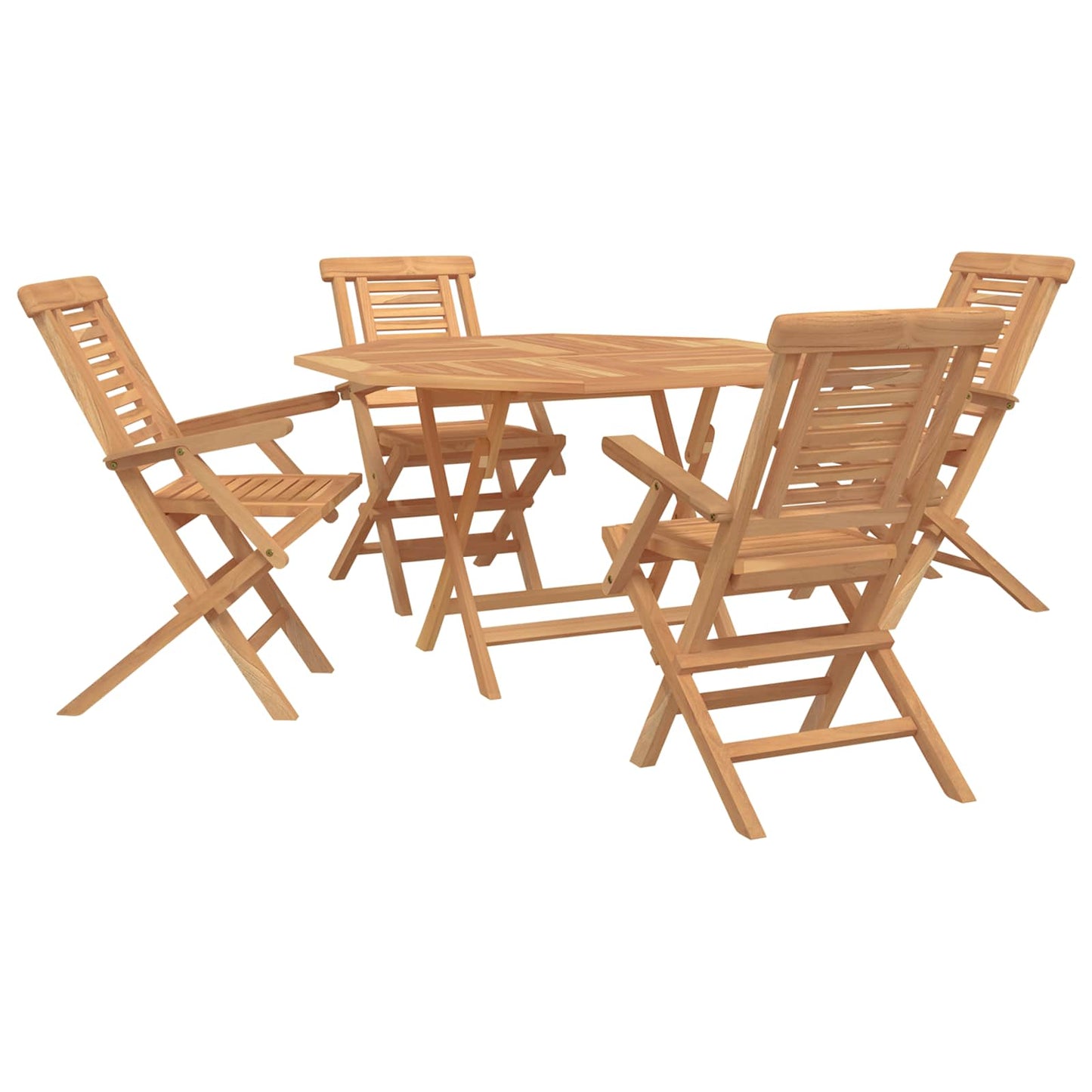 vidaXL Garden Set 5 pcs Brown Solid Teak Wood