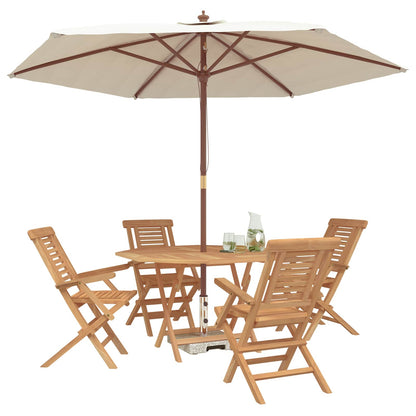 vidaXL Garden Set 5 pcs Brown Solid Teak Wood
