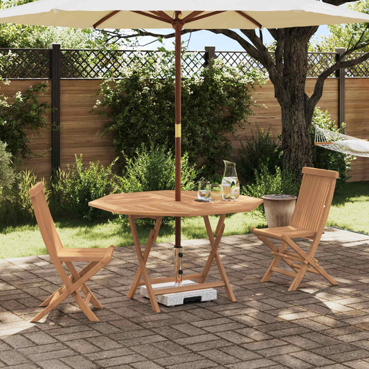 vidaXL Garden Bistro Set 3 pcs Natural Solid Teak Wood