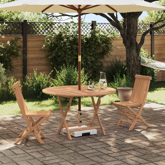 vidaXL Garden Bistro Set 3 pcs Natural Solid Teak Wood
