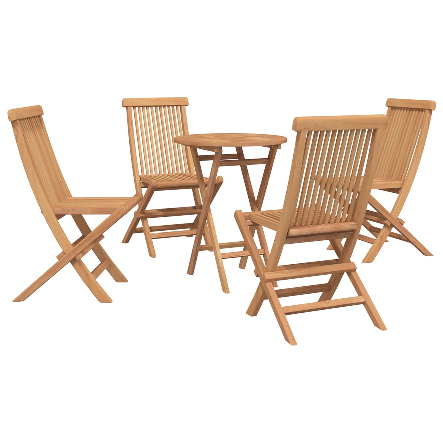 vidaXL Garden Set 5 pcs Brown Soild Teak Wood