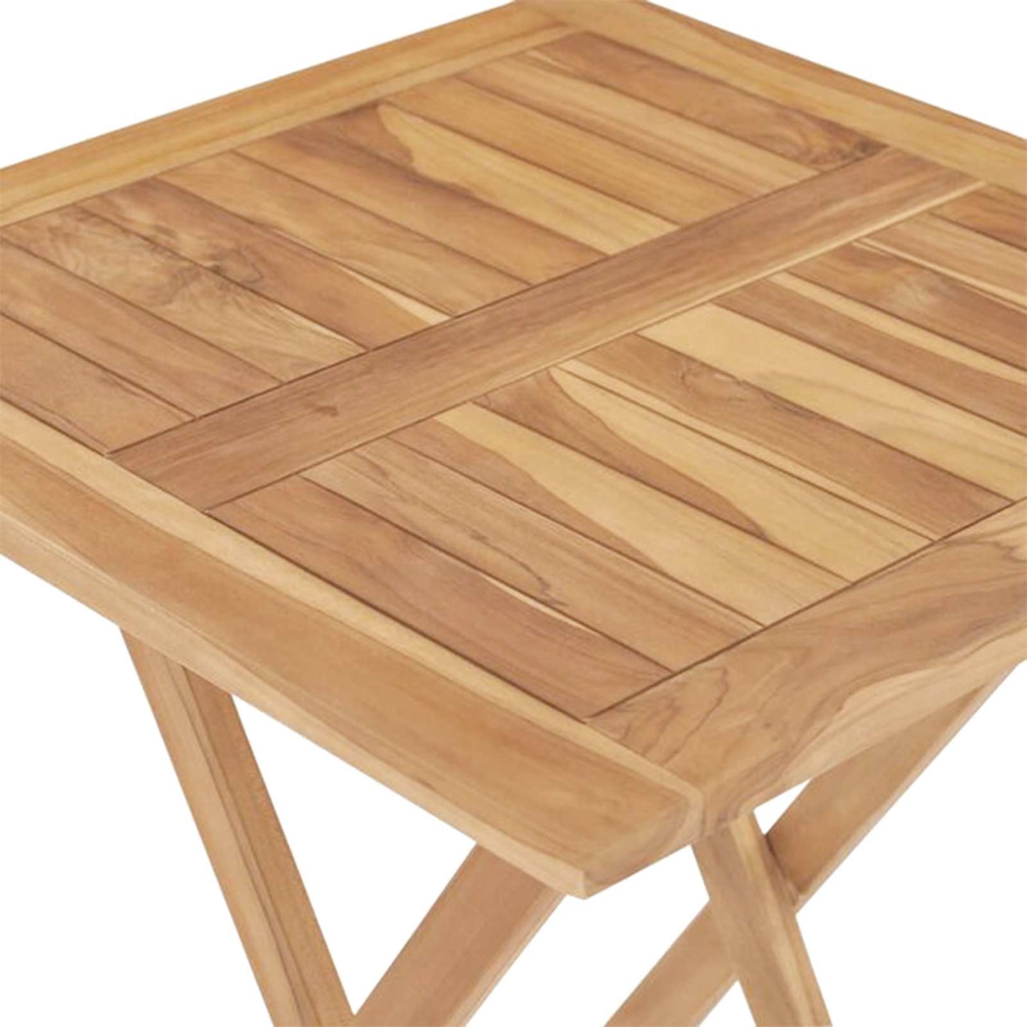 vidaXL Folding Garden Dining Set 5 pcs Natural Solid Teak Wood