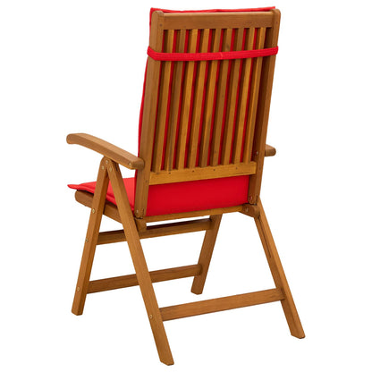 vidaXL Reclining Garden Chairs 6 pcs Natural Solid Acacia Wood