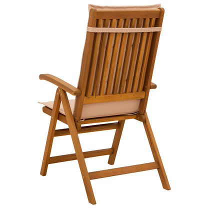 vidaXL Reclining Garden Chairs 8 pcs Natural Solid Acacia Wood