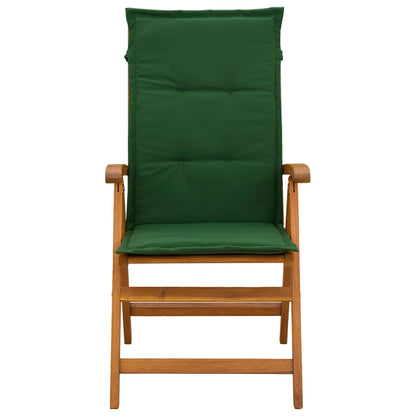 vidaXL Reclining Garden Chairs 8 pcs Natural Solid Acacia Wood