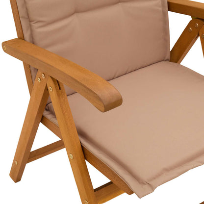 vidaXL 5-Piece Garden Dining Set Natural Solid Acacia Wood
