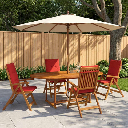 vidaXL 5-Piece Garden Dining Set Natural Solid Acacia Wood