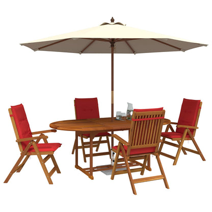 vidaXL 5-Piece Garden Dining Set Natural Solid Acacia Wood